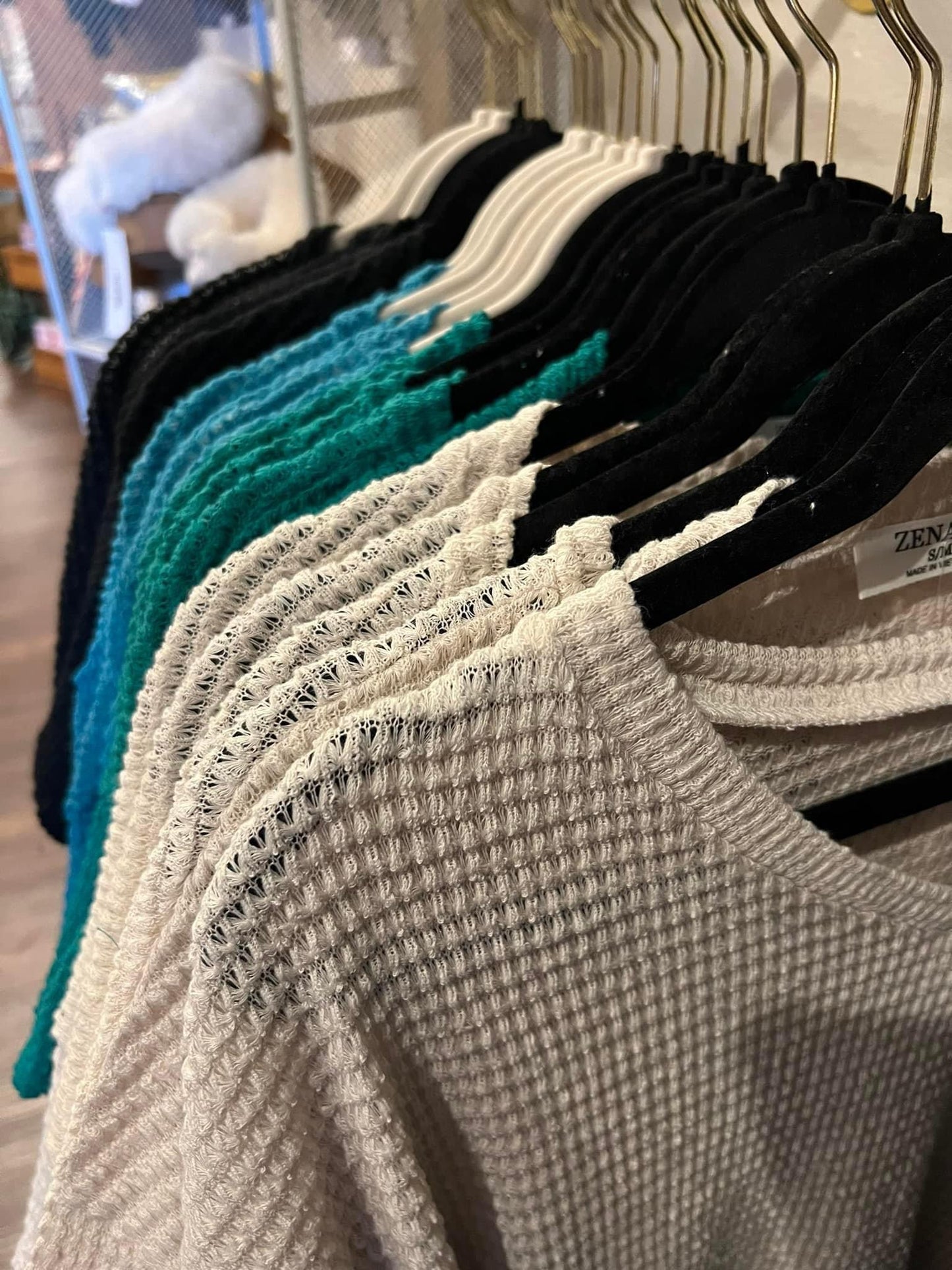 Drop Shoulder Short Sleeve Sweater Black